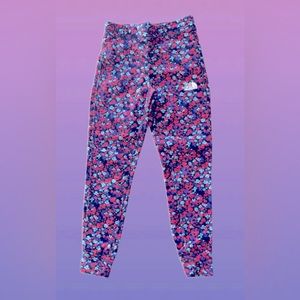 THE NORTH FACE Glacier Floral Print Polar Fleece Leggings (Big Girls) Size S 7-8